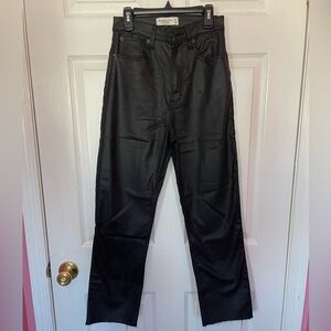 Abercrombie & Fitch coated ankle straight pants